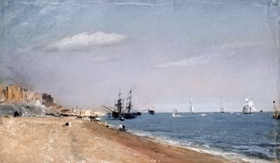 Brighton Beach mit Kohlenhändlern, 1824 von John Constable