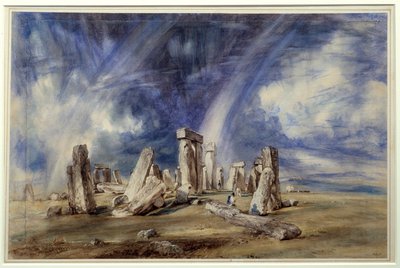 Prähistorische Stätte von Stonehenge (England). Gemälde von John Constable von John Constable