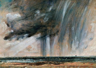 Regensturm über dem Meer, Seestudie mit Regenwolken von John Constable