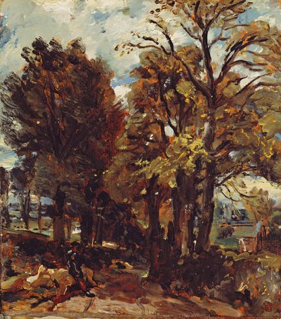 Skizze einer Gasse in East Bergholt von John Constable