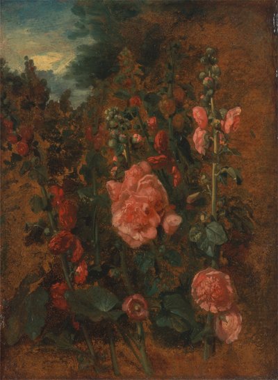 Studie von Stockrosen von John Constable