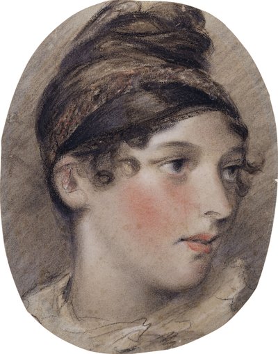 Studie des Kopfes einer Dame im Profil, 1808 von John Constable