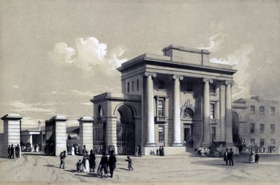 Eingang zum Bahnhof Birmingham, September 1838 von John Cooke Bourne