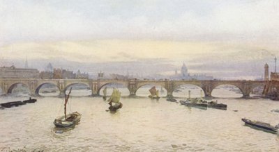 Verlorenes London: Waterloo-Brücke von der Charing Cross Eisenbahnbrücke von John Crowther