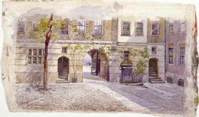 Blick vom Eingang des Staple Inn, London, 1882 von John Crowther