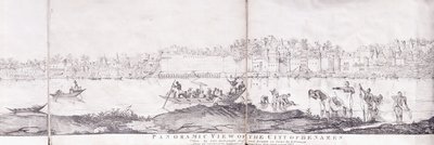Panoramablick auf die Stadt Benares, 1827 von John Dalrymple