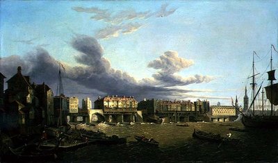 Ansicht der alten London Bridge wie sie 1747 war von John Dean Paul