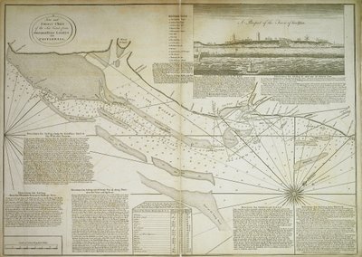 Eine neue und korrekte Karte der Seeküste, von Orfordness Lights bis Prittlewell von John Diston