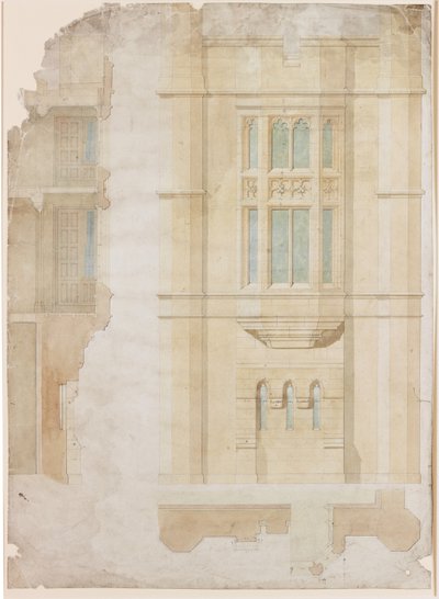 Entwurf für ein Oriel-Fenster, Holme Eden von John Dobson