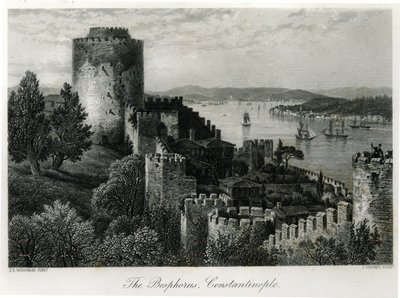 Der Bosporus, Konstantinopel, graviert von J. Godfrey von John Douglas Woodward