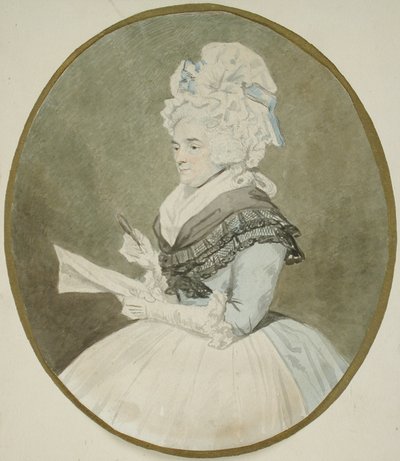 Alte Dame mit Lupe von John Downman