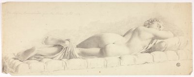 Antike Statue des schlafenden Hermaphroditen von John Downman