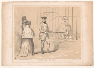Karikatur mit Königin Victoria am Löwenkäfig von John Doyle