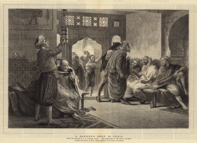 Ein Friseursalon in Tunis von John Evan Hodgson