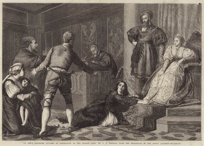 Eine jüdische Tochter der Hexerei im Mittelalter beschuldigt von John Evan Hodgson