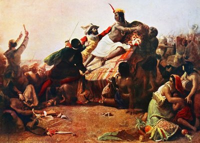 Pizarro ergreift den Inka von Peru, John Everett Millais von John Everett Millais