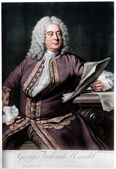 Georg Friedrich Händel, deutsch-britischer Barockkomponist von John Faber the younger