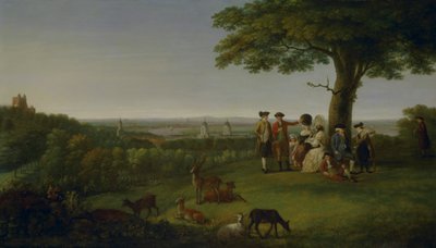 One Tree Hill, Greenwich, mit London in der Ferne von John Feary