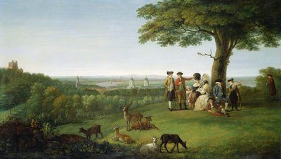 One Tree Hill, Greenwich, mit London in der Ferne, 1779 von John Feary