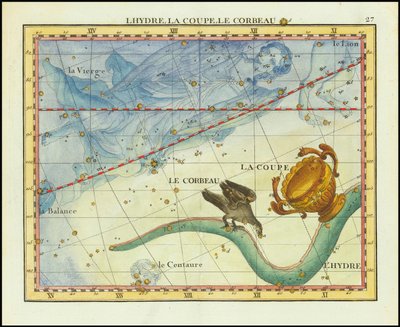 Hydra, Becher, Jungfrau (1776 - John Flamsteed) von John Flamsteed
