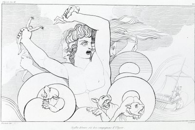 Episode von Charybde und Scylla: sechs von Odysseus