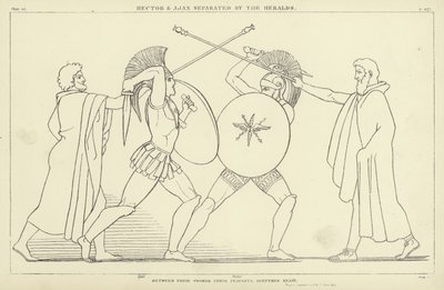 Hektor und Ajax getrennt durch die Herolde von John Flaxman