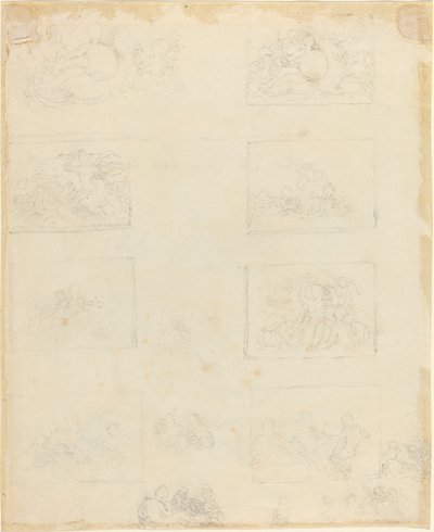 Blatt mit Studien [recto und verso] von John Flaxman