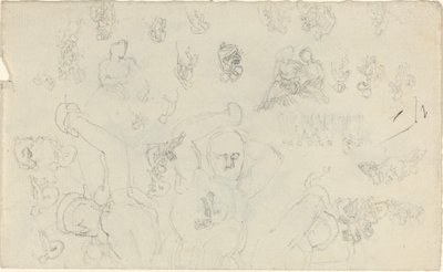 Blatt mit Studien von John Flaxman