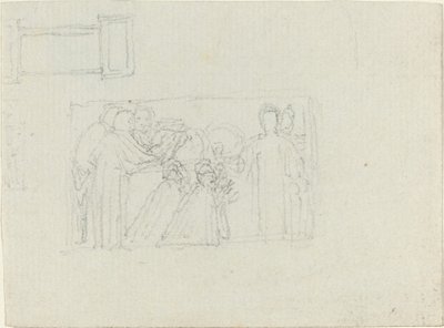 Studie für ein Denkmal für einen Geistlichen [recto und verso] von John Flaxman