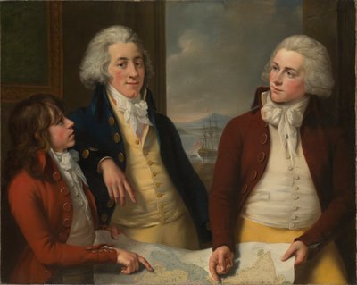 Die Brüder Money: William (1769-1834), James (1772-1833) und Robert Taylor (1775-1803) von John Francis Rigaud