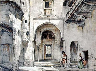 Der Eingang zur Moschee, aus 