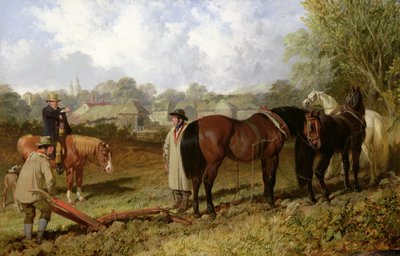 Morgen: Vorbereitung zum Pflügen, 1848 von John Frederick Herring Senior