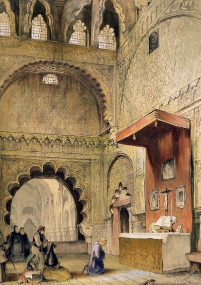 Cordoba: Mönch betet an einem christlichen Altar in der Moschee, aus 