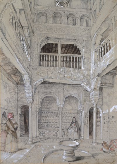 Eingang zu den Bädern in der Alhambra, um 1830er Jahre von John Frederick Lewis