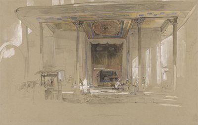 Haupteingang der Großen Moschee (Ulucami) Bursa, Türkei von John Frederick Lewis