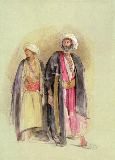 Scheich Hussein von Gebel Tor und sein Sohn, ca. 1842-43 von John Frederick Lewis