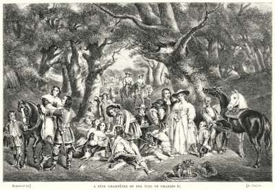 Ein ländliches Fest zur Zeit von Charles II (Gravur) von John Frederick Tayler