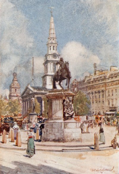 Charing Cross, mit Statue von Karl I. und St. Martin-in-the-Fields von John Fulleylove