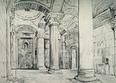 Jerusalem - Das Innere des Goldenen oder Schönen Tores, 1902 von John Fulleylove