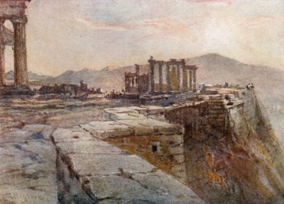 Sonnenuntergang von der nordöstlichen Ecke der Akropolis von John Fulleylove