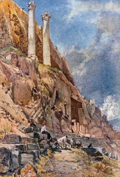Die Höhlenkapelle auf der Südseite der Akropolis von John Fulleylove