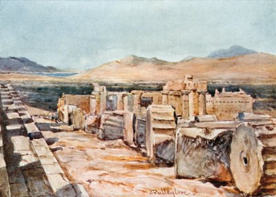 Die Propyläen vom nördlichen Rand der Plattform des Parthenon von John Fulleylove