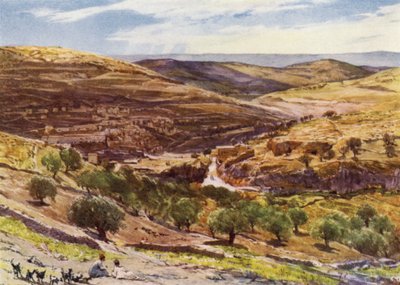 Tal von Hinnom, mit dem Hügel des Ärgernisses von John Fulleylove