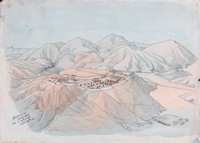 Jugdullack Post, Blick nach Norden vom hohen Posten, 9. August 1880 von John George Day