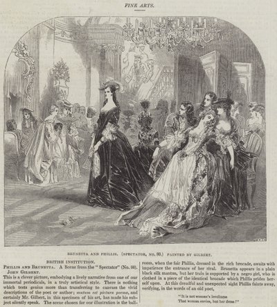 Brunetta und Phillis, Spectator, Nr. 80 von John Gilbert