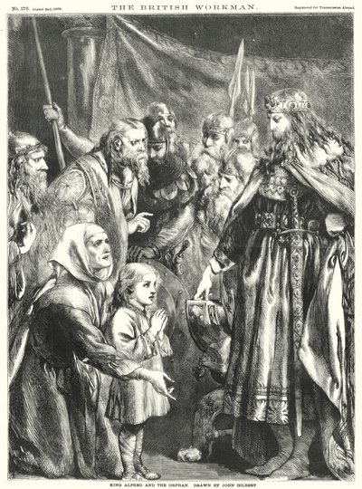König Alfred und das Waisenkind von John Gilbert