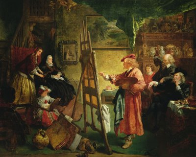 Rembrandts Atelier, um 1869 von John Gilbert