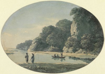 Fluss mit Fischer, 1792 von John Glover