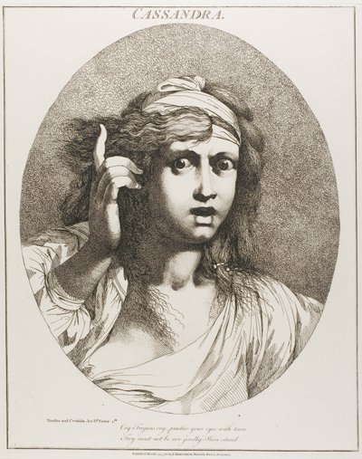 Cassandra, aus Zwölf Charakteren von Shakespeare von John Hamilton Mortimer