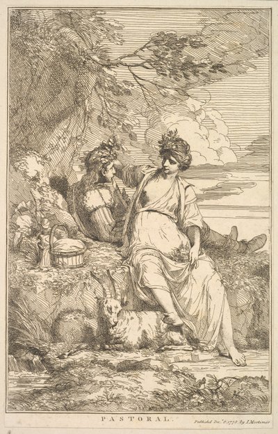 Pastoral aus Fünfzehn Radierungen Sir Joshua Reynolds gewidmet, 8. Dezember 1778 von John Hamilton Mortimer